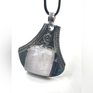 Selenite Satin Spar Pendant 2 1/4”